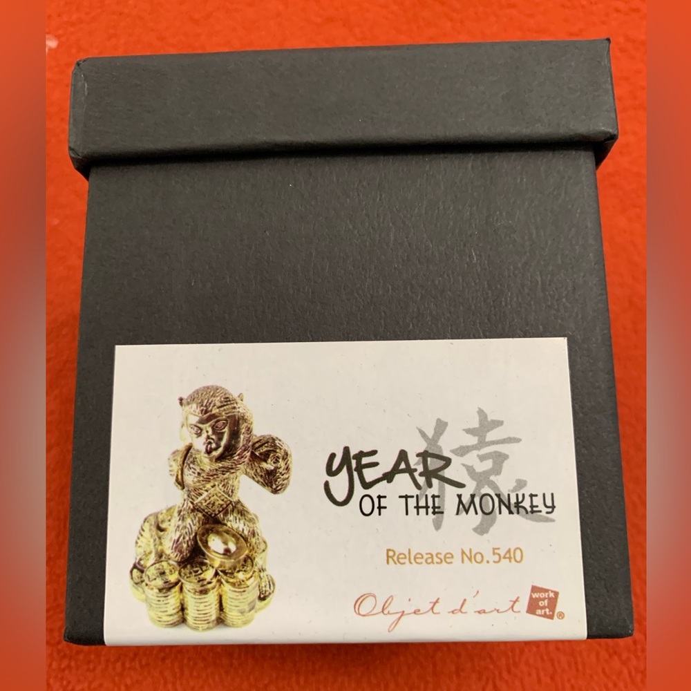 New Art form Year of the Monkey trinket in a box